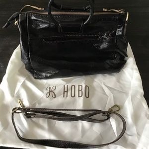 HOBO 'Sheila' Medium Satchel in Polished Black **FREE SHIPPING **